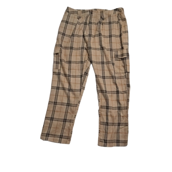 Shein beige plaid pant - Picture 1 of 5